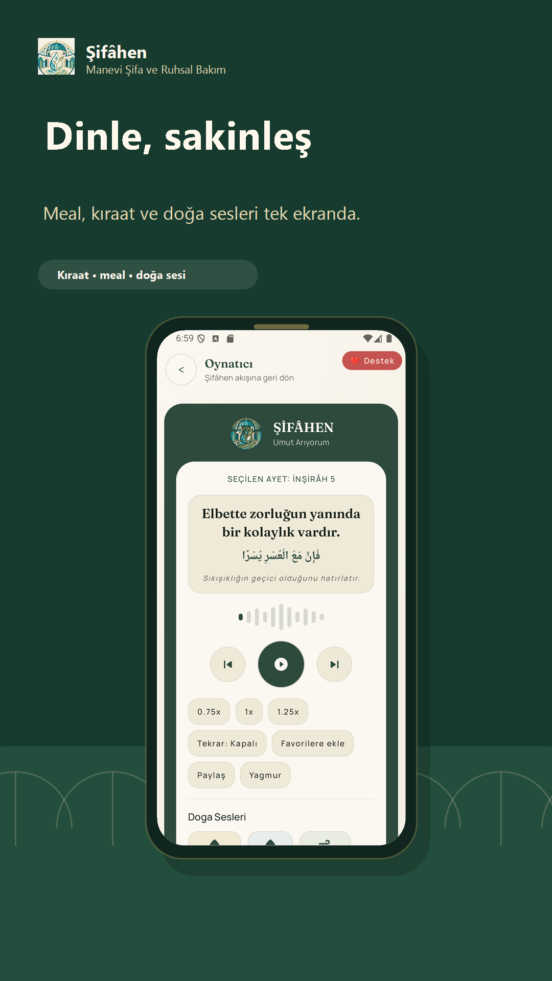 Şifâhen oynatıcı Google Play görseli